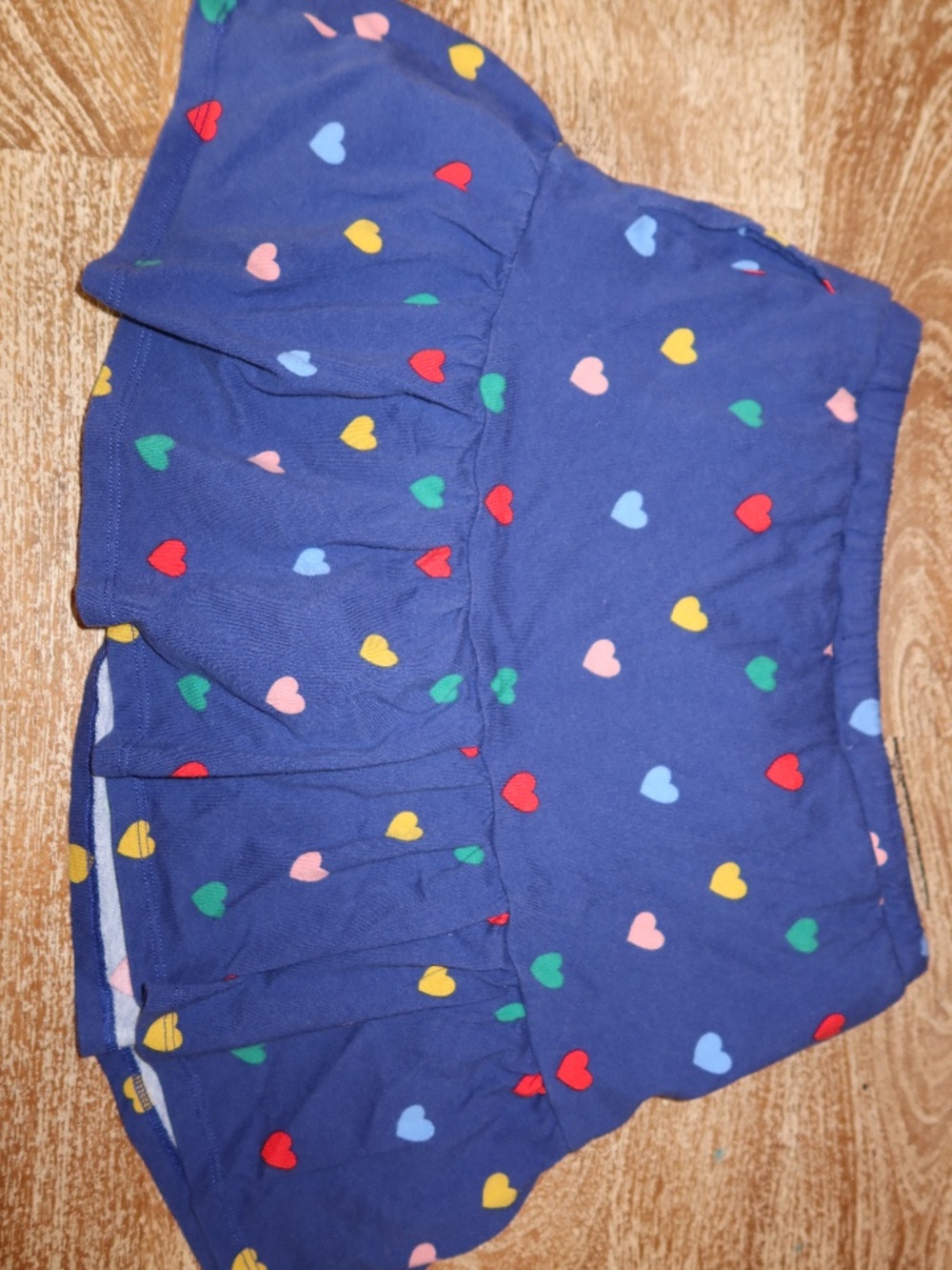 Girl Mini Boden Skort with Tie Waist Adjustable Heart Pattern Size 10-12